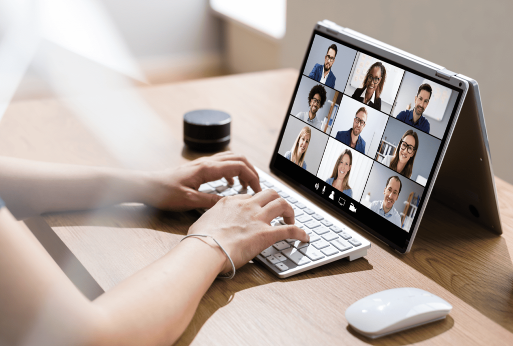 videoconferência em inglês