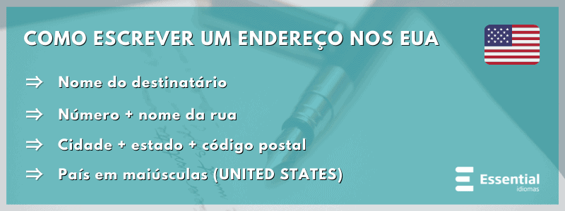 escrever endereço em ingles eua
